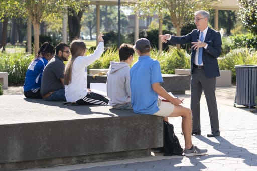 Professor Scott Williamson's class at Coastal Georgia