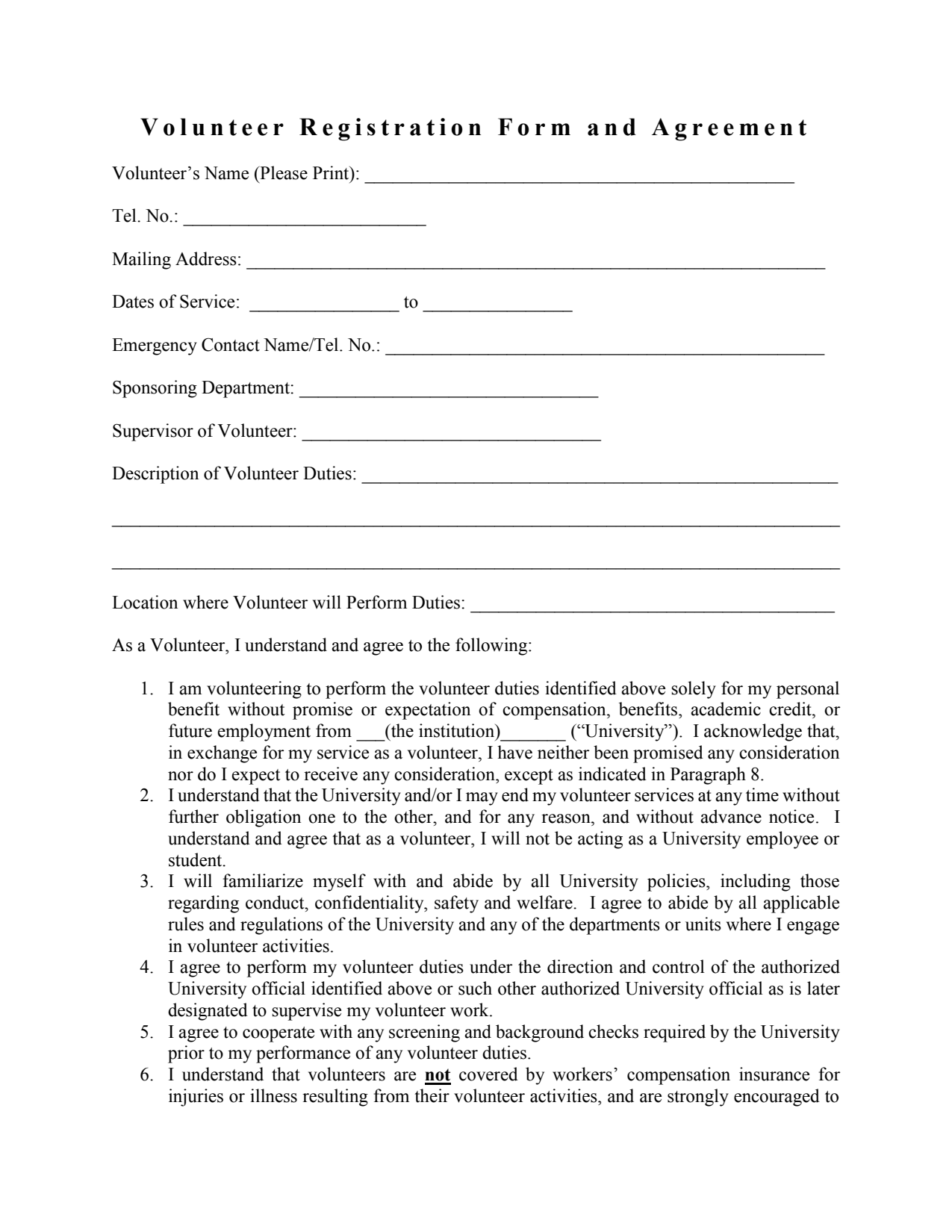 First page of the PDF file: Volunteer_Registration_Form