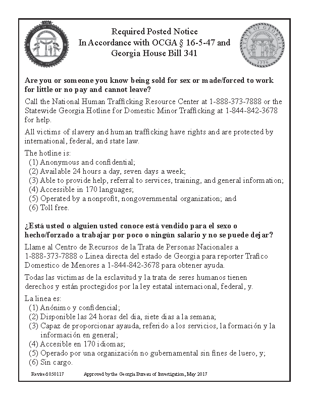 Sex Trafficking Notice png