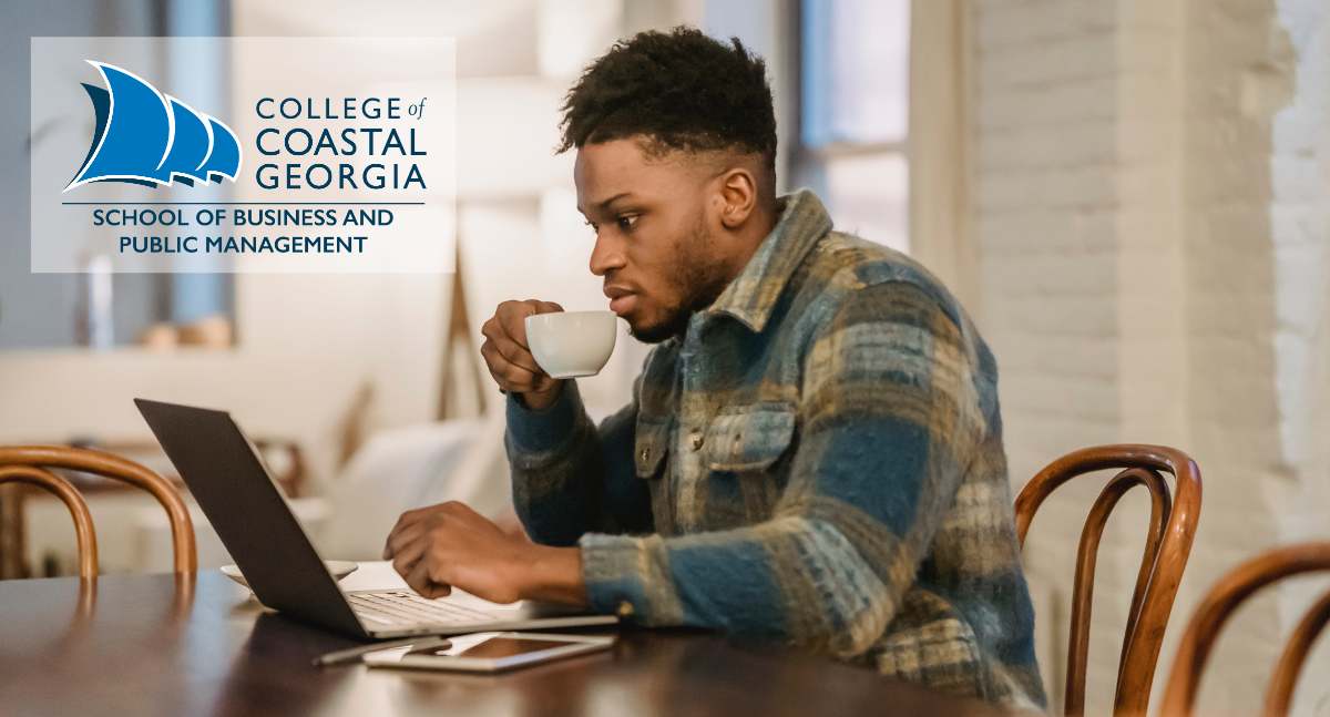 student studying online