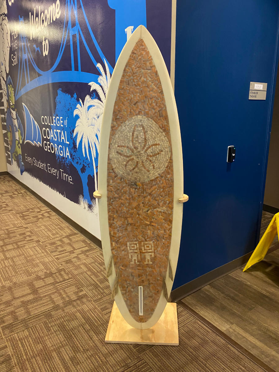 The Cigarette Surfboard at College of Coastal Georgia