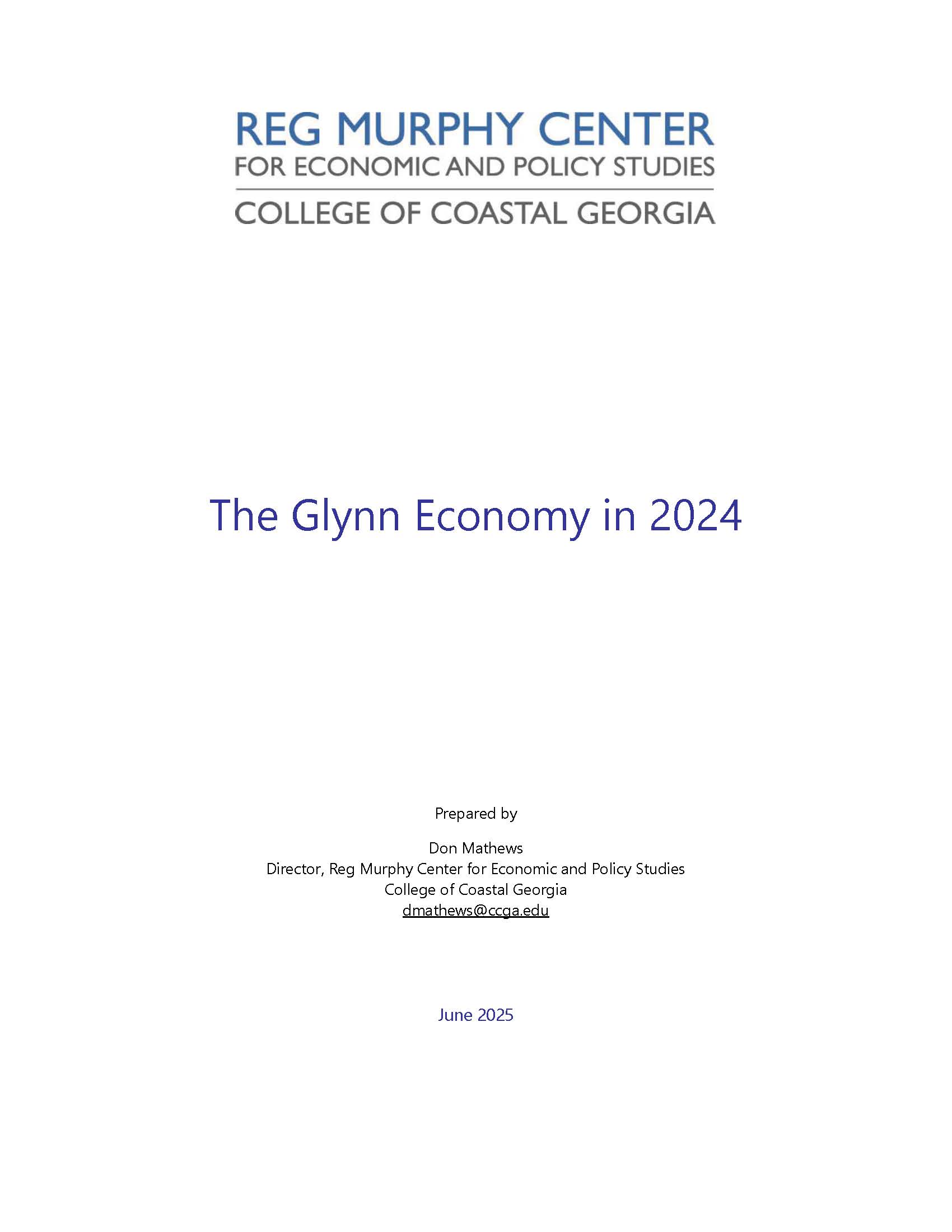 The Glynn Economy in 2024 by Don Mathews