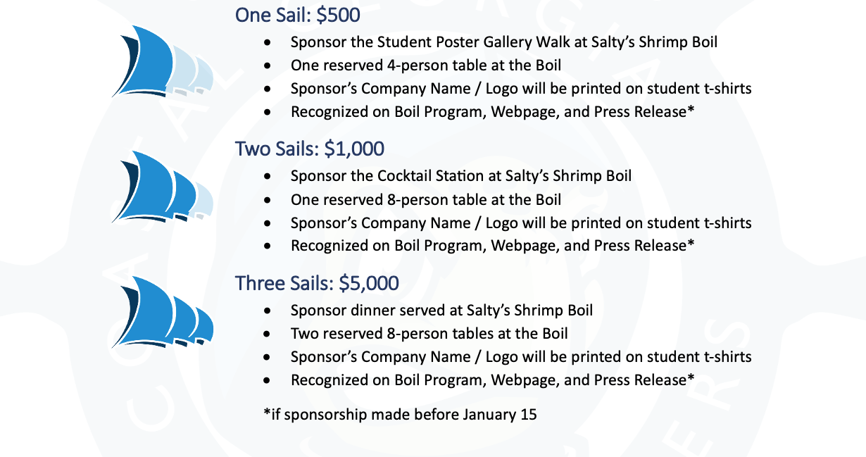 Salty's Shrimp Boil Event Sponsorship