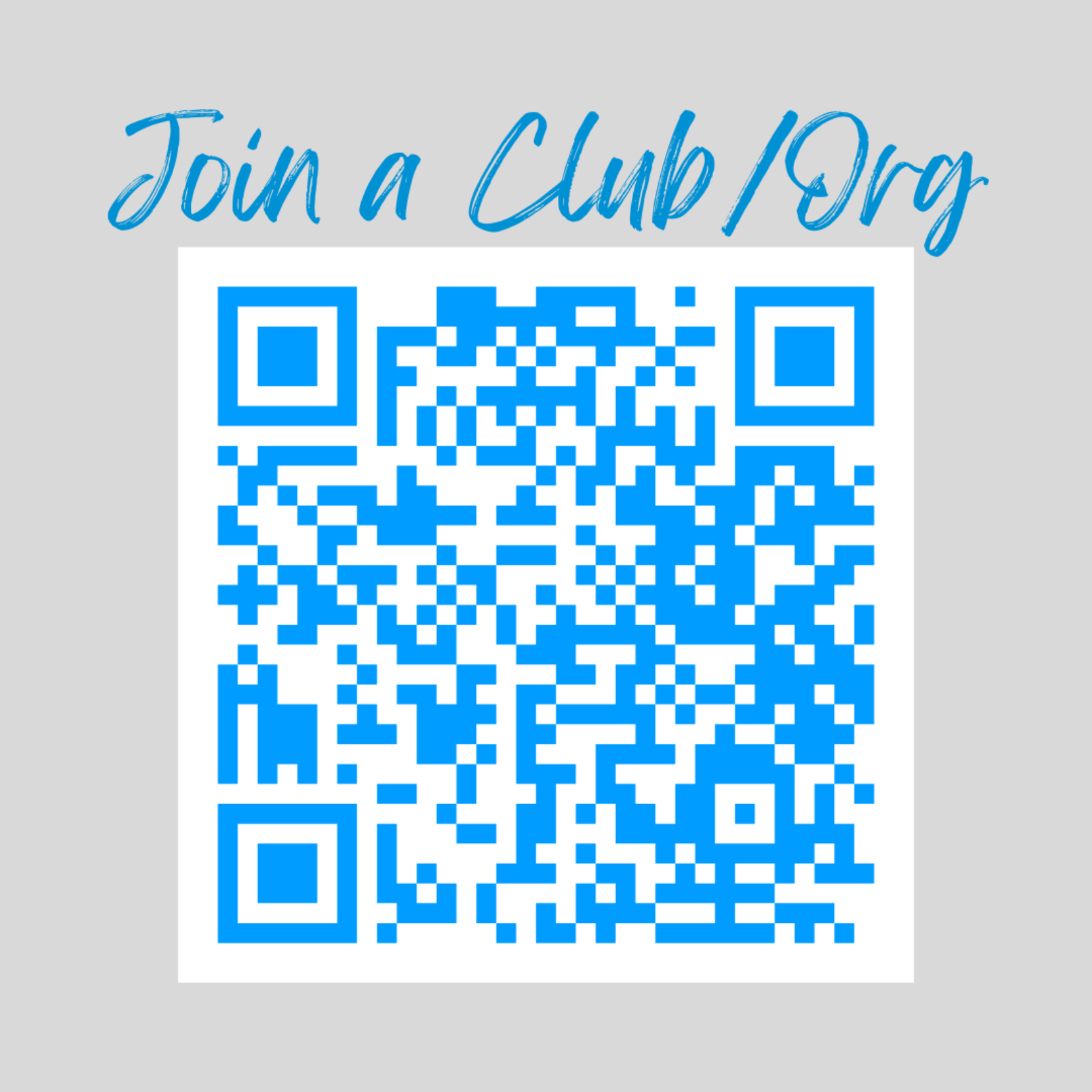 clubs and orgs qr code
